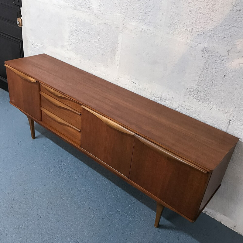 Long scandinavian teak sideboard - 1960s