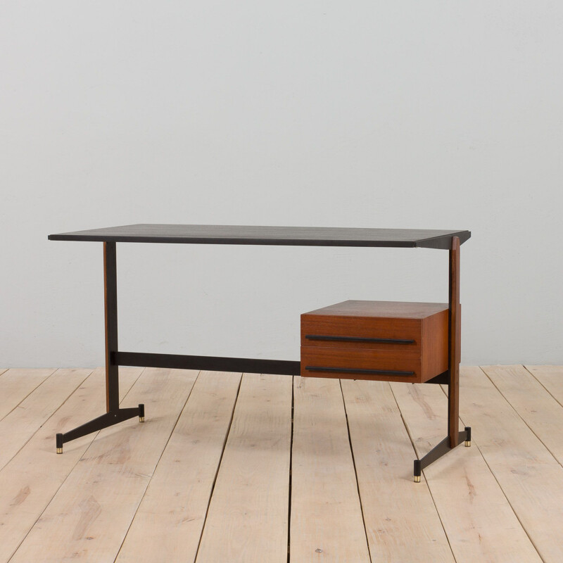 Mid century teak Italian desk, 1960s