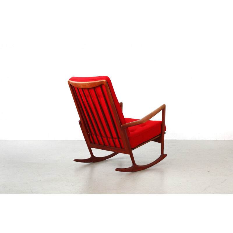 Rocking chair in teak, Ib KOFOD LARSEN - 1950s