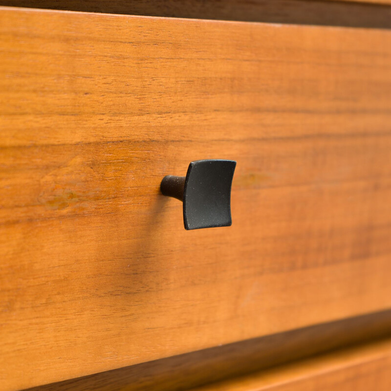 Vintage sideboard in walnut with double door and three drawers, 1960s