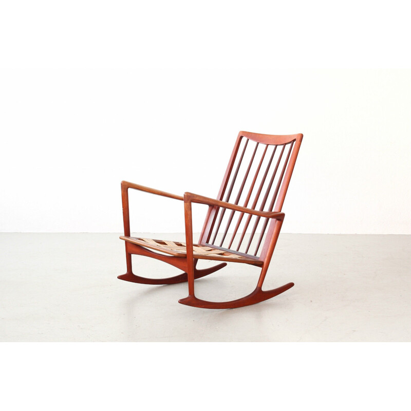 Rocking chair in teak, Ib KOFOD LARSEN - 1950s