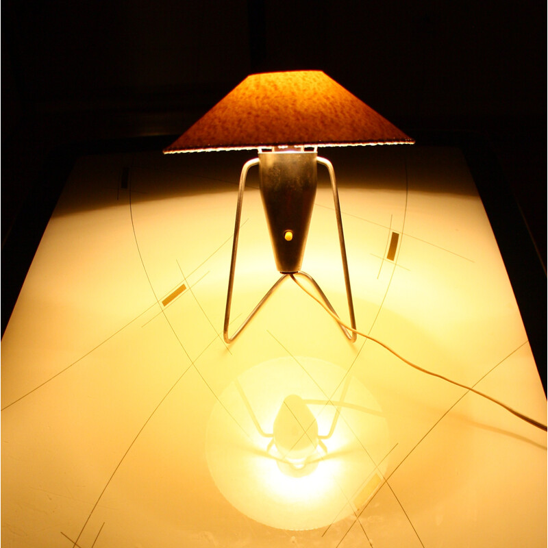 Lampe de bureau "N-30" en parchemin et métal, Helena FRANTOVA - 1950