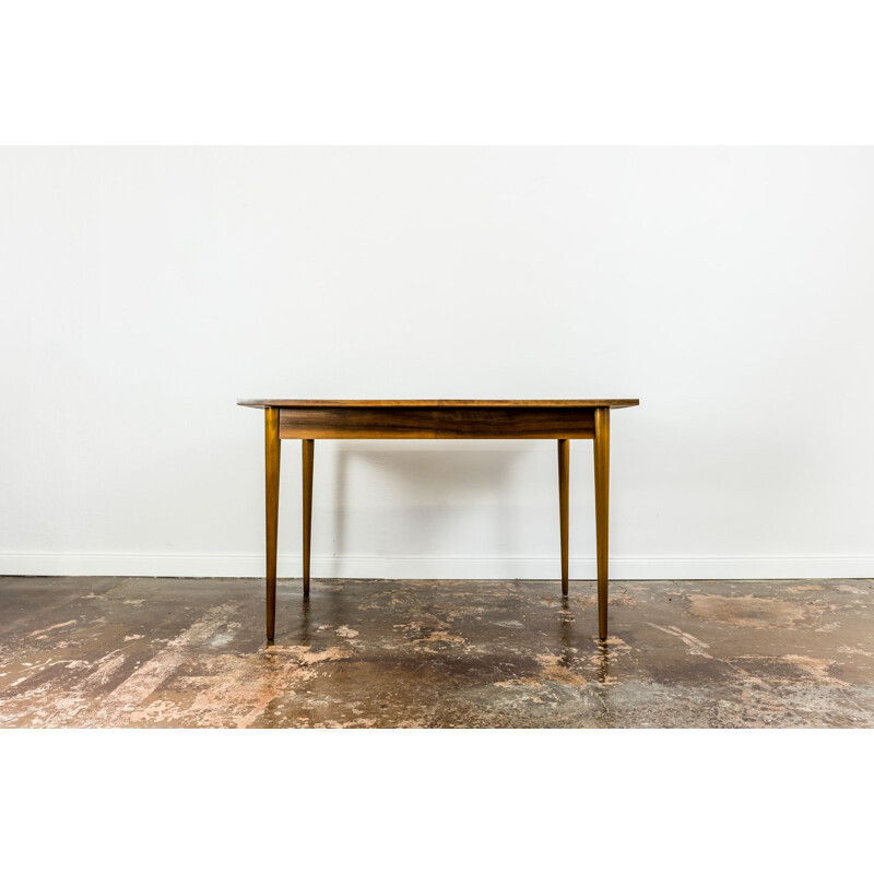 Walnut mid century dining table, 1960s