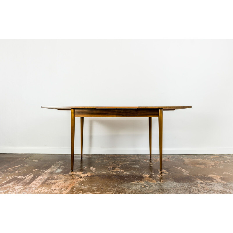 Walnut mid century dining table, 1960s