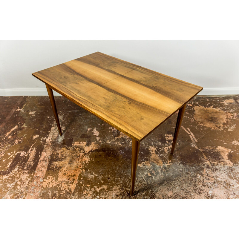 Walnut mid century dining table, 1960s