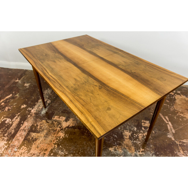 Walnut mid century dining table, 1960s