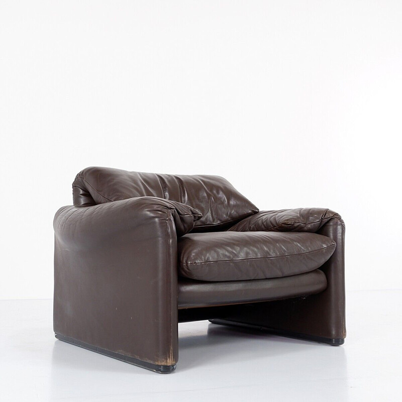 Poltrona vintage Maralunga di Vico Magistretti per Cassina, 1973