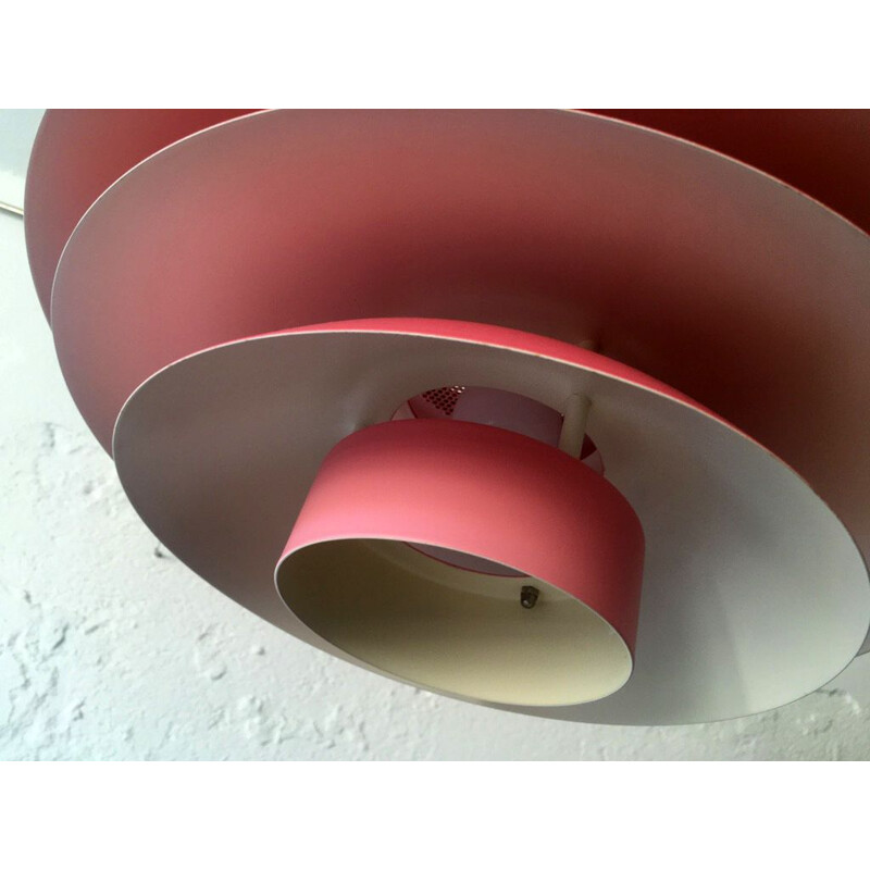 Danish vintage pendant lamp in warmth colours, 1960s