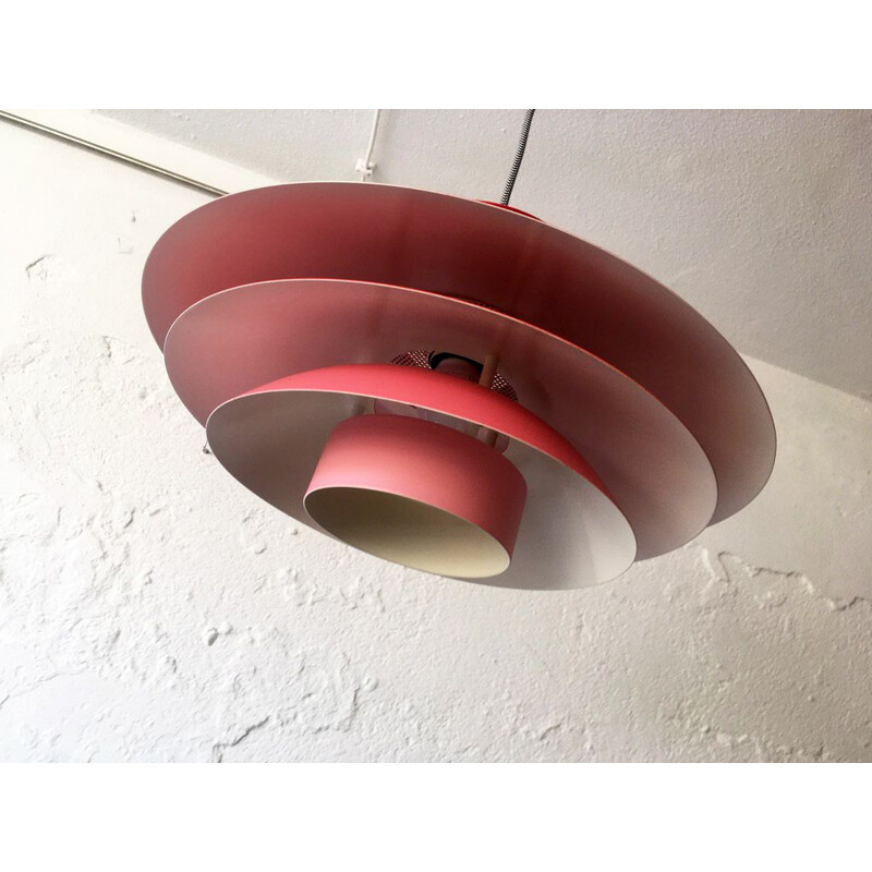 Danish vintage pendant lamp in warmth colours, 1960s
