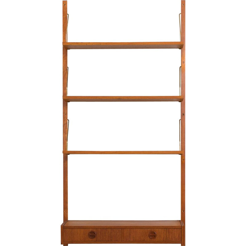 Danish vintage entry teak wall unit, Denmark 1960s