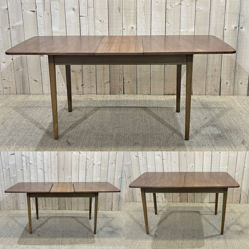 Vintage teak table with butterfly extension, 1970