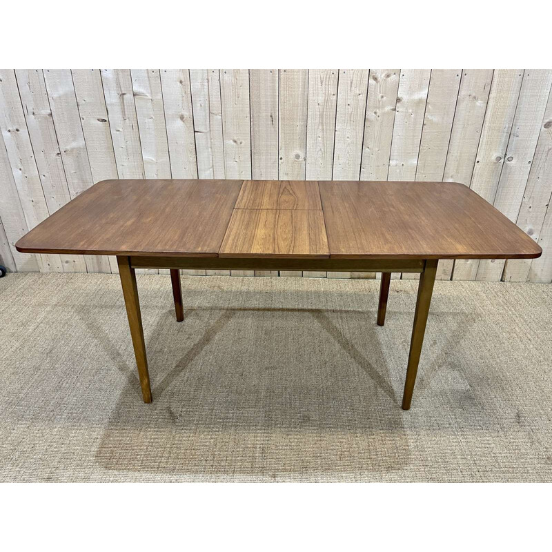 Vintage teak table with butterfly extension, 1970