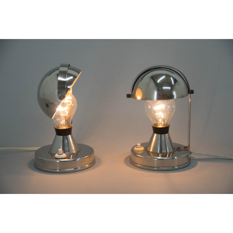 Pair of vintage Bauhaus table lamps by Franta Anyz for Ias, 1930