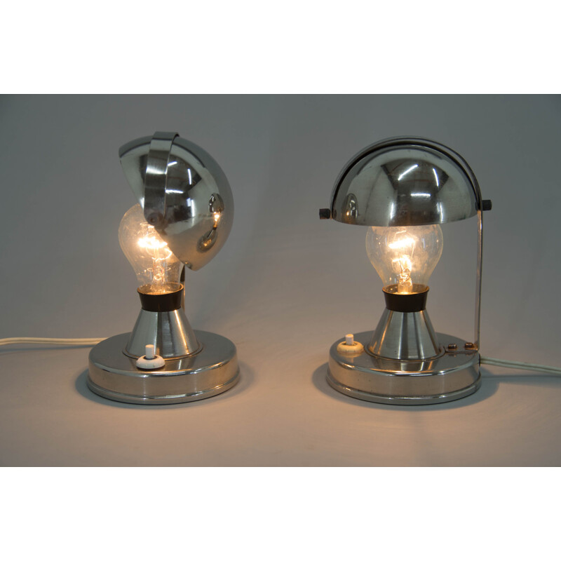 Pair of vintage Bauhaus table lamps by Franta Anyz for Ias, 1930