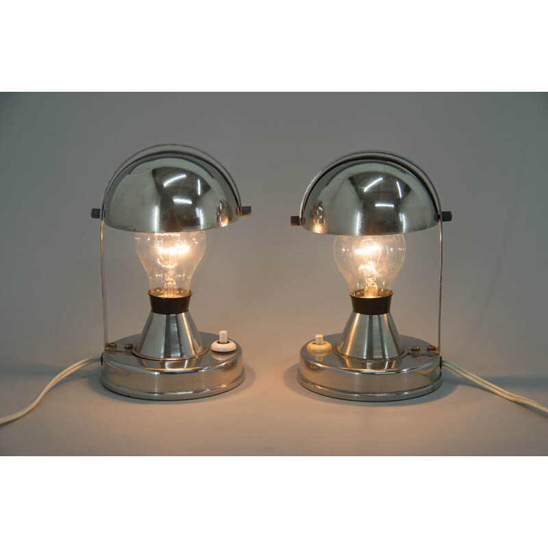 Pair of vintage Bauhaus table lamps by Franta Anyz for Ias, 1930