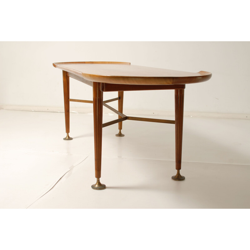 Table basse "Poly Z" Zijlstra Joure en bois et fer, A. PATIJN - 1950