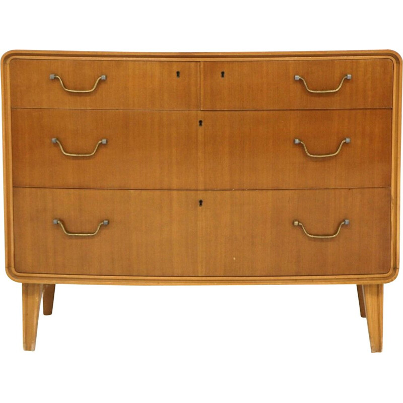 Scandinavian vintage mahogany chest of drawers by Axel Larsson for Bodafors, Sweden 1960