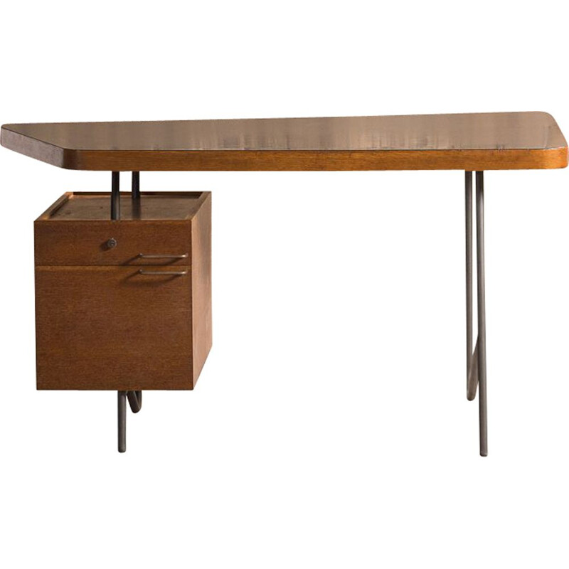 Vintage teak desk by Georges Frydman, 1960s