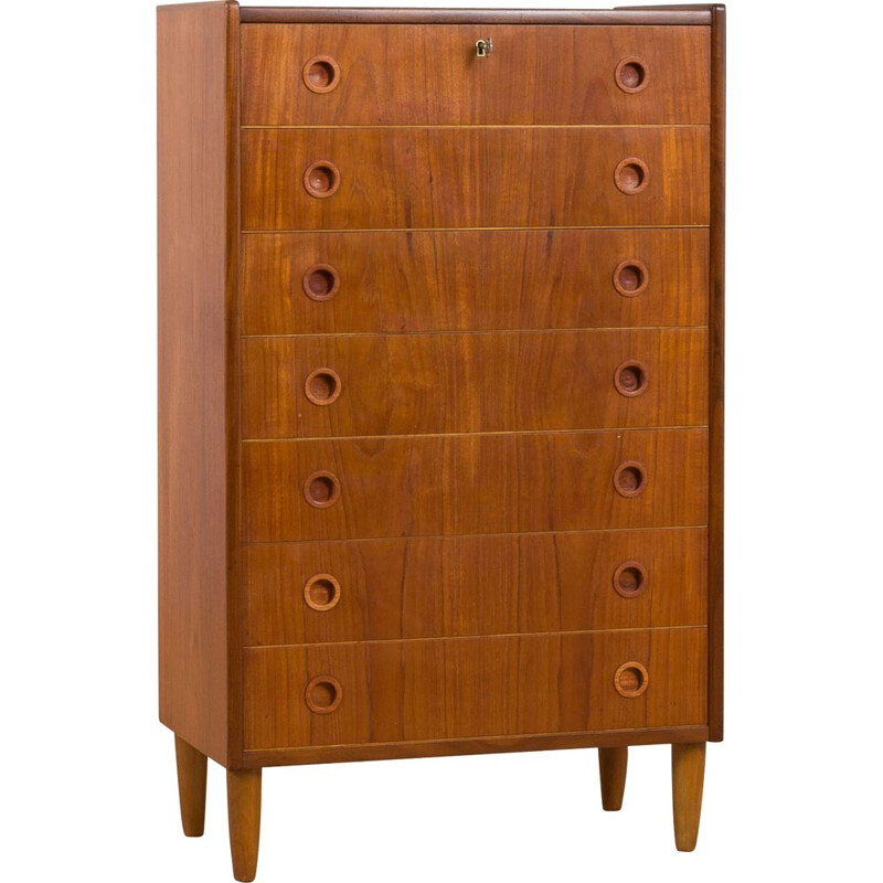 Mid century teak chest of drawers by Kai Winding, Denmark 1960s