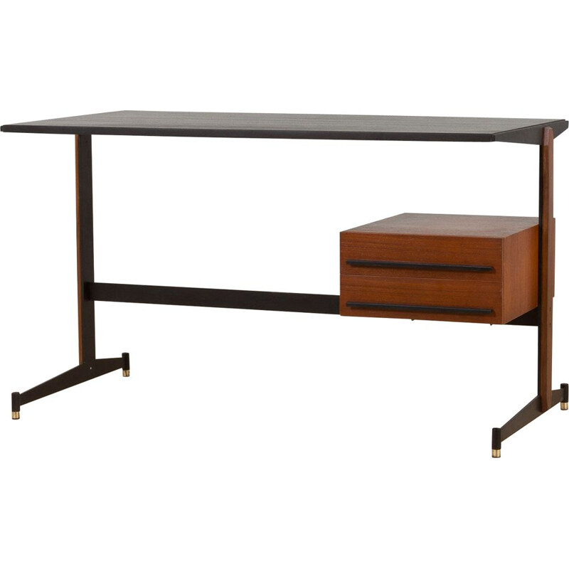 Mid century teak Italian desk, 1960s