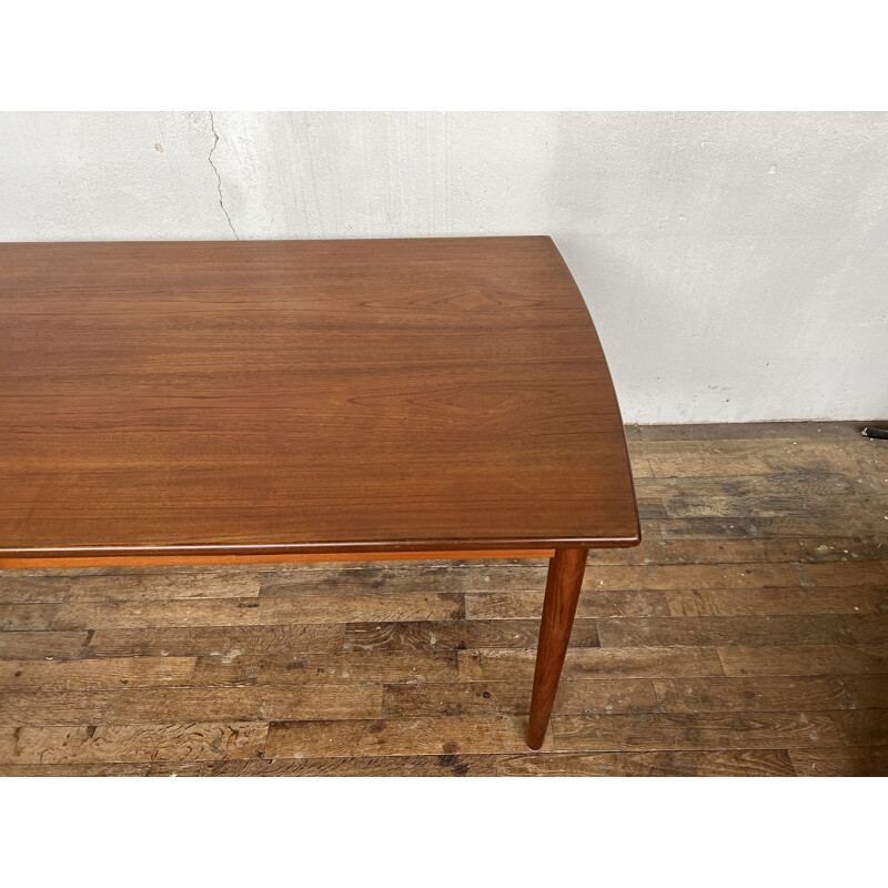 Scandinavian vintage teak table by Johannes Andersen for Samcom, 1960