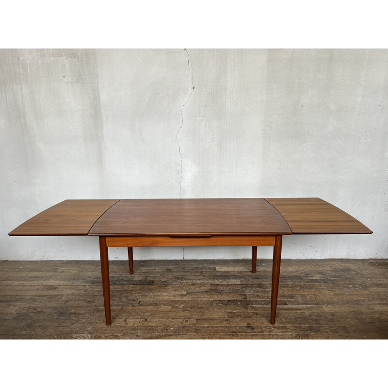 Table scandinave vintage en teck par Johannes Andersen pour Samcom, 1960