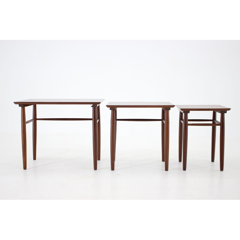 Vintage teak nesting tables, Denmark 1960s