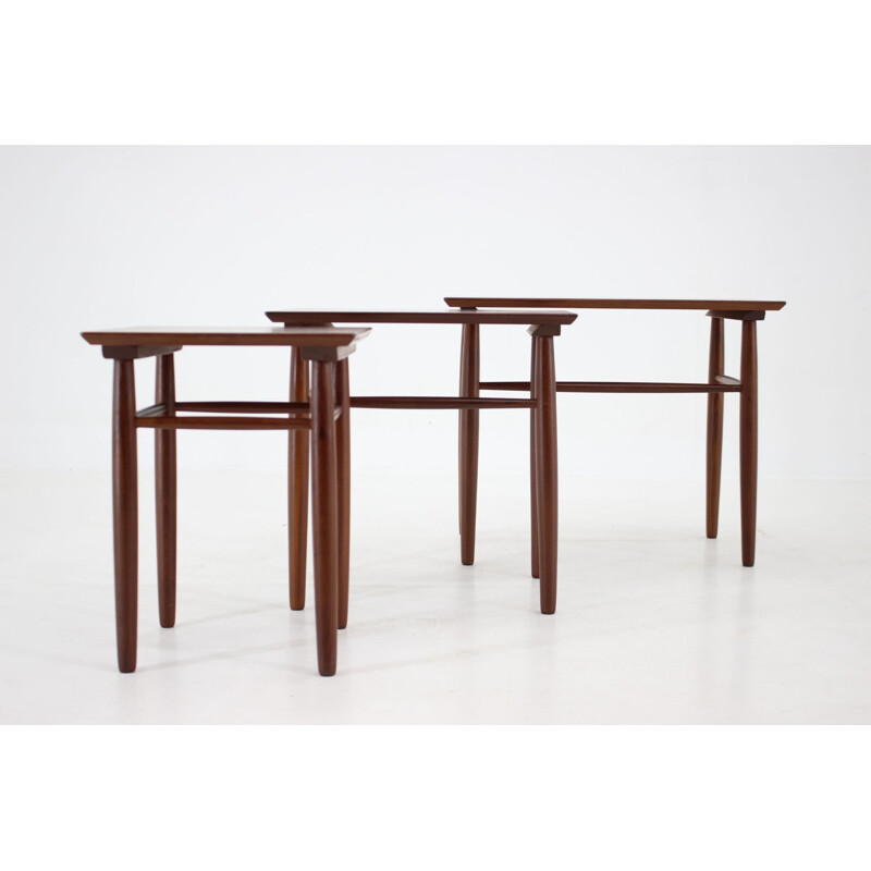 Vintage teak nesting tables, Denmark 1960s