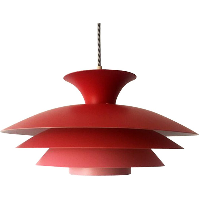Danish vintage pendant lamp in warmth colours, 1960s