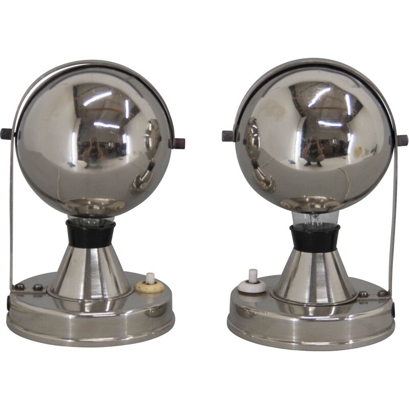 Pair of vintage Bauhaus table lamps by Franta Anyz for Ias, 1930