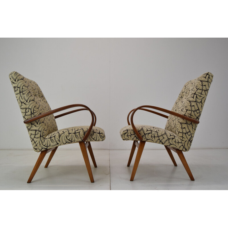 Pair of vintage armchairs by Jaroslav Šmídek, Czechoslovakia 1960s