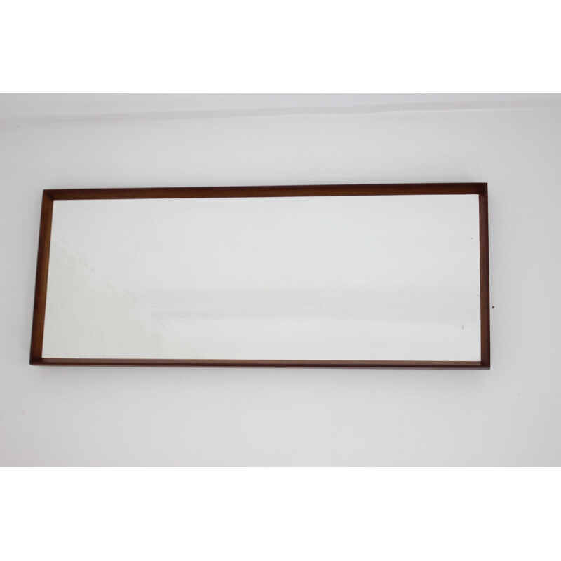 Vintage teak wall mirror, Denmark 1970s