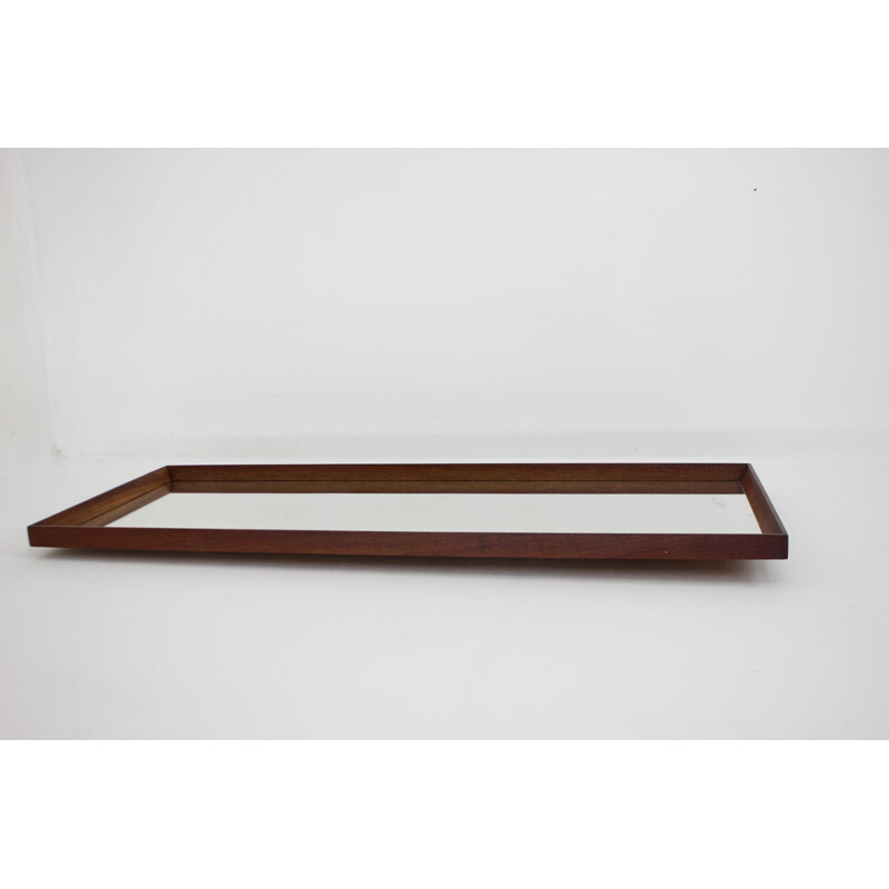 Vintage teak wall mirror, Denmark 1970s