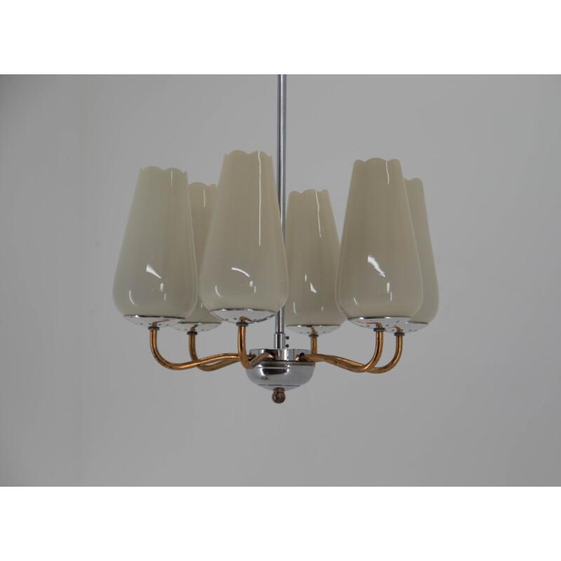 Mid-century chandelier by Drukov, 1950s