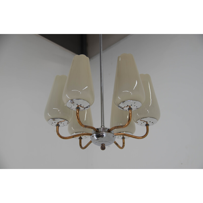 Mid-century chandelier by Drukov, 1950s