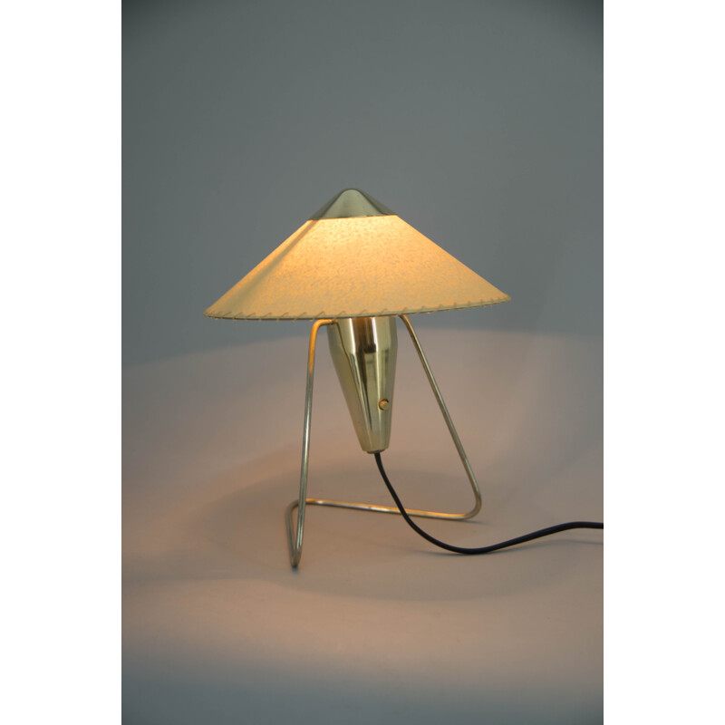 Vintage brass lamp by Helena Frantova for Okolo, Czechoslovakia 1950s