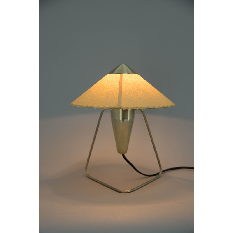 Vintage brass lamp by Helena Frantova for Okolo, Czechoslovakia 1950s