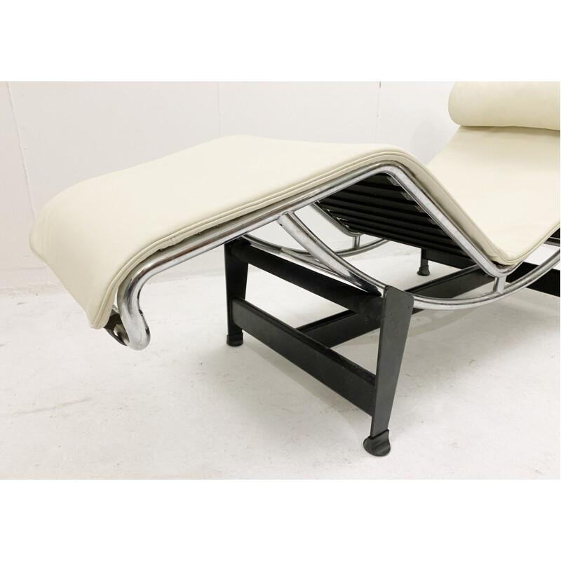 Modularer Sessel im Vintage-Stil Modell LC4 aus Leder von Charlotte Perriand für Cassina