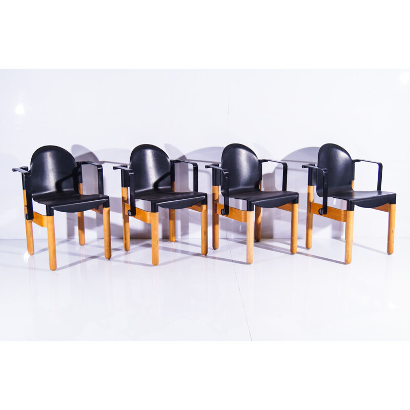 Set of 4 vintage Flex 2000 armchairs by Gerd Lange for Thonet, 1970s