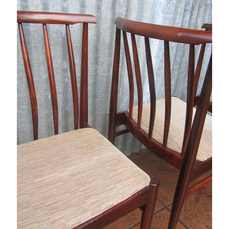 Ensemble de 5 chaises vintage en bois massif par Awa Meubelfabriek, 1960