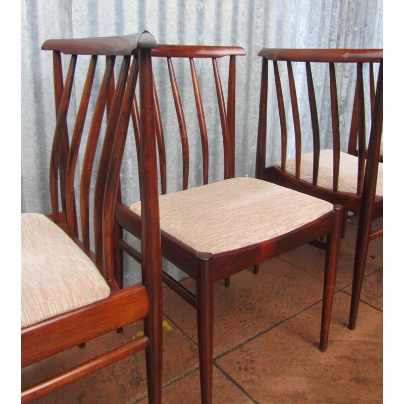 Ensemble de 5 chaises vintage en bois massif par Awa Meubelfabriek, 1960
