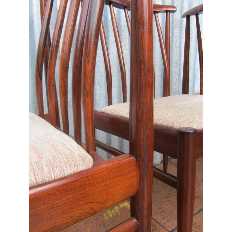 Conjunto de 5 cadeiras de madeira maciça vintage de Awa Meubelfabriek, 1960