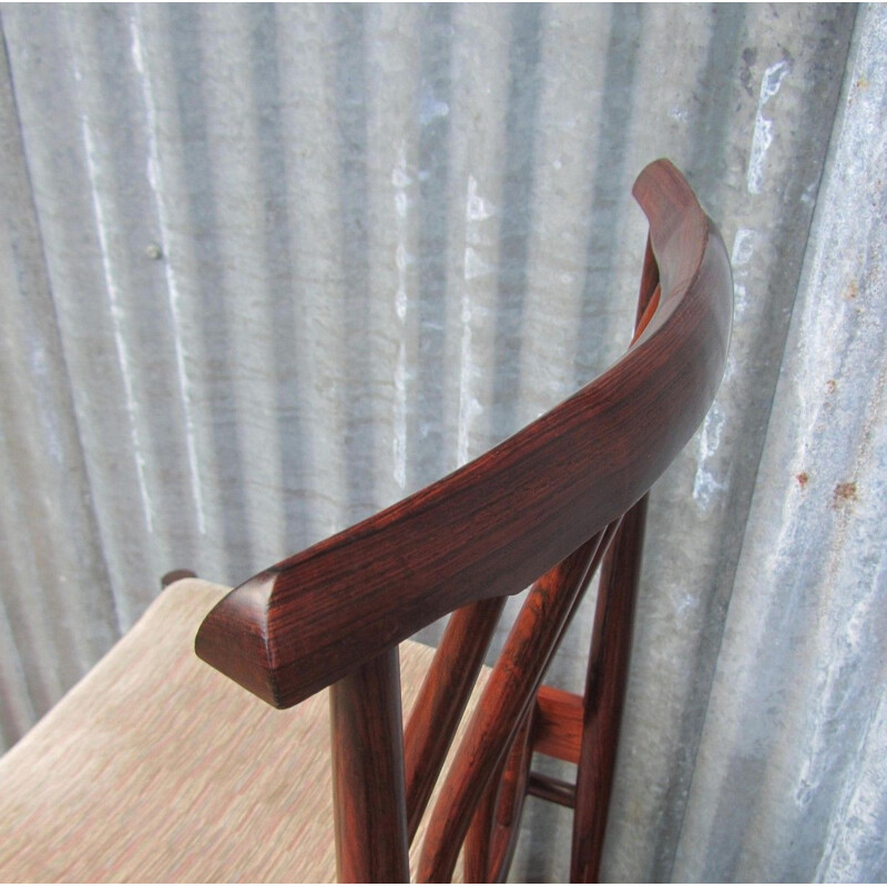 Juego de 5 sillas vintage de madera maciza de Awa Meubelfabriek, 1960