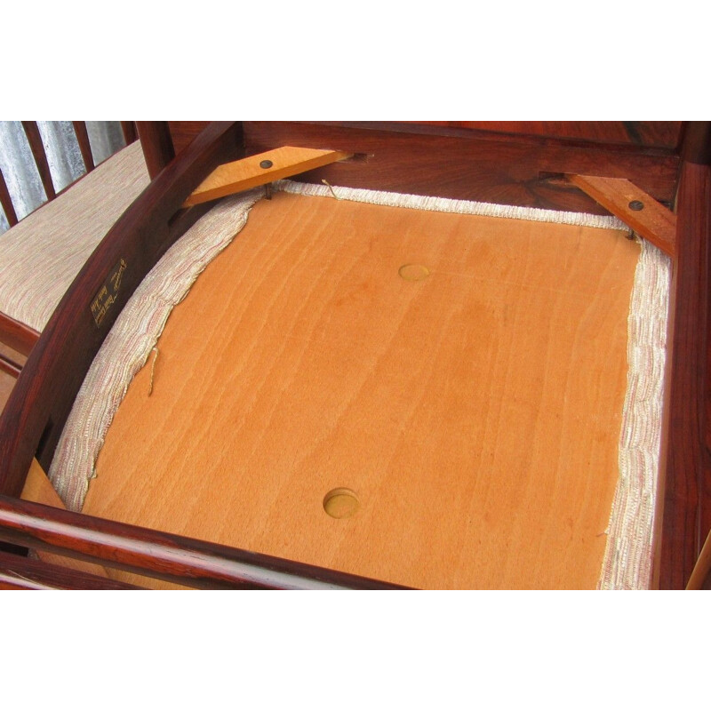 Juego de 5 sillas vintage de madera maciza de Awa Meubelfabriek, 1960