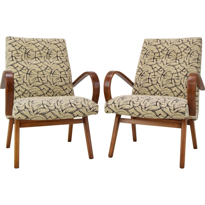 Pair of vintage armchairs by Jaroslav Šmídek, Czechoslovakia 1960s