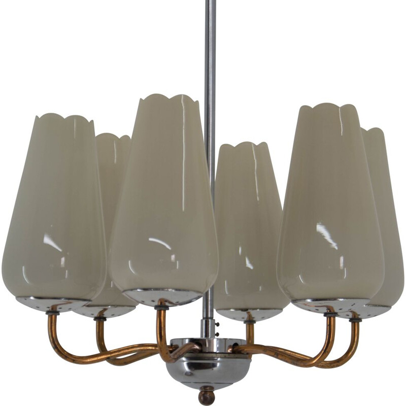 Mid-century chandelier by Drukov, 1950s