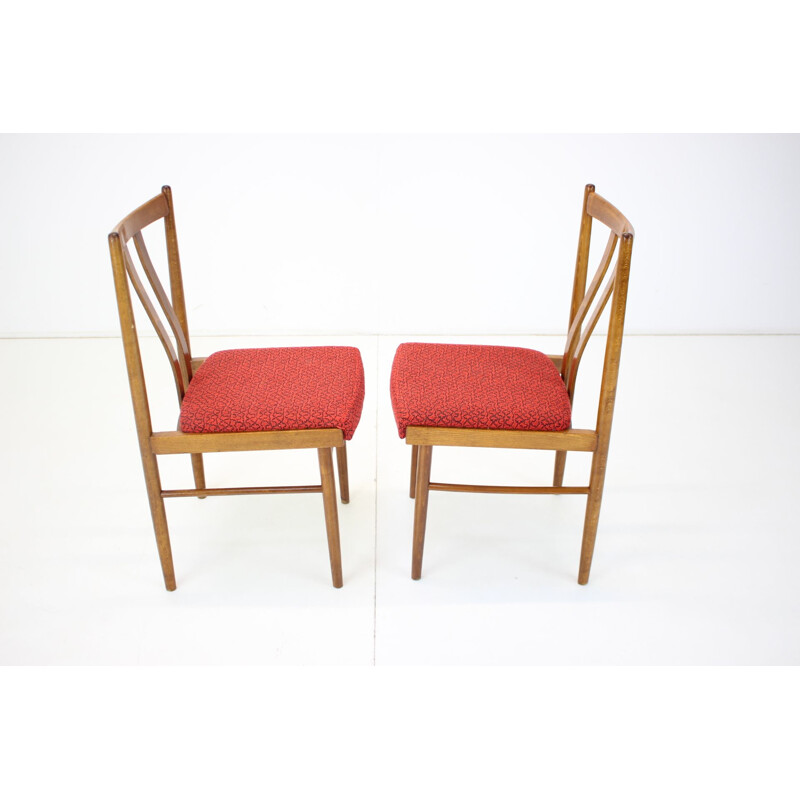 Set van 4 vintage stoelen, Tsjechoslowakije 1970