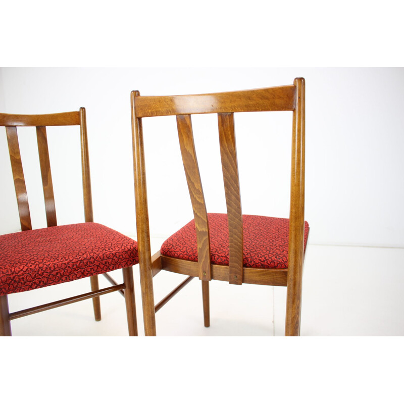 Set of 4 vintage dining chairs, Czechoslovakia 1970s