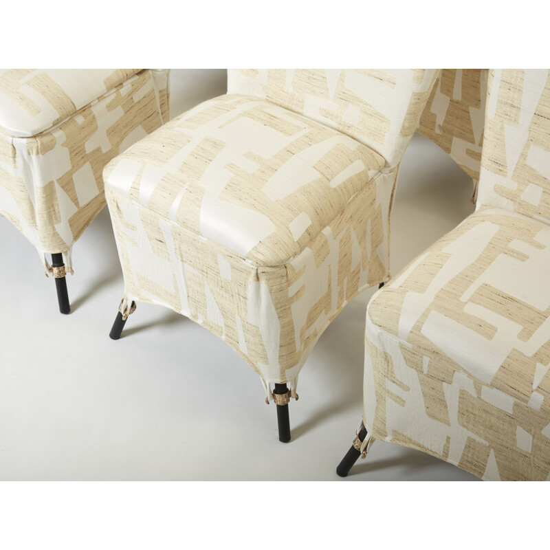 Conjunto de 8 sillas vintage modelo "Jour et Nuit" de Garouste