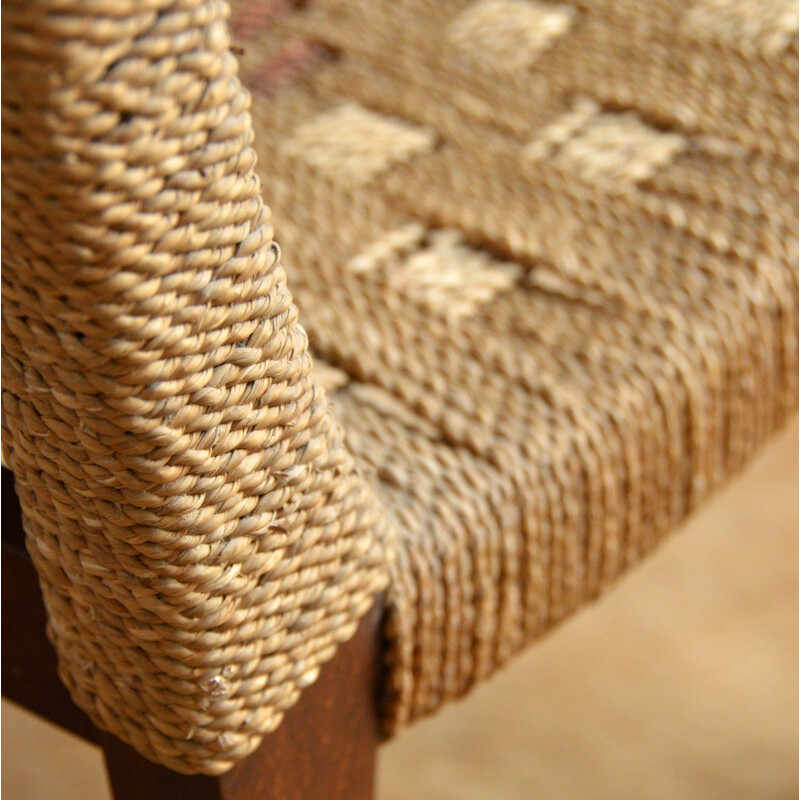 Vintage rope and wood armchair by Vroom & dressman, 1960